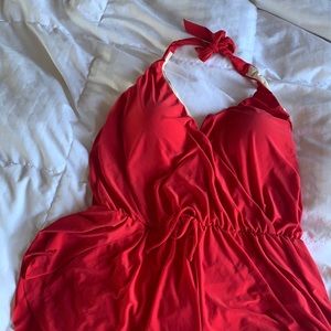 Size 16 coral bathing suit
